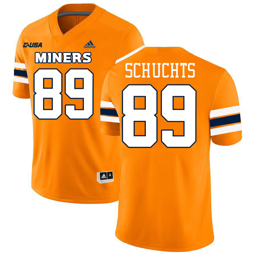 #89 Josh Schuchts UTEP Jersey,UTEP Miners College Football Jersey,Uniforms-Orange